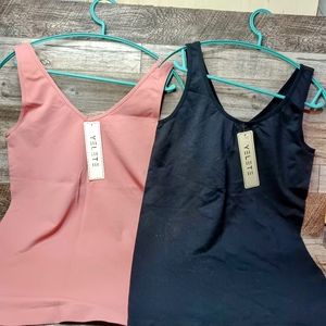 Yelete Reversible Tank Tops: Black & Dusty Pink - New with Tags, On
